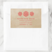 Red Grunge D20 Dice Gamer Save the Date Stickers (Tasche)