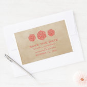 Red Grunge D20 Dice Gamer Save the Date Stickers (Umschlag)