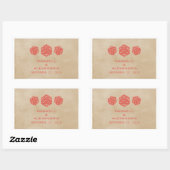 Red Grunge D20 Dice Gamer Wedding Stickers (Blatt)