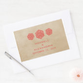 Red Grunge D20 Dice Gamer Wedding Stickers (Umschlag)