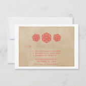 Red Grunge D20 Würfel Gamer Response Card RSVP Karte (Vorderseite)