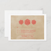 Red Grunge D20 Würfel Gamer Response Card RSVP Karte (Vorne/Hinten)