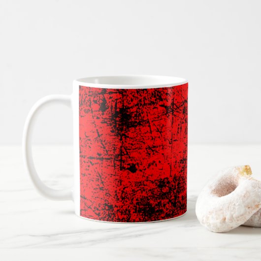 Red Grunge Kaffeetasse (Mit Donut)