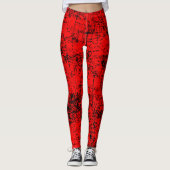 Red Grunge Leggings (Vorderseite)