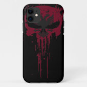 RED Grunge Skull Case-Mate iPhone Case (Rückseite)