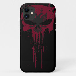 RED Grunge Skull Case-Mate iPhone Case