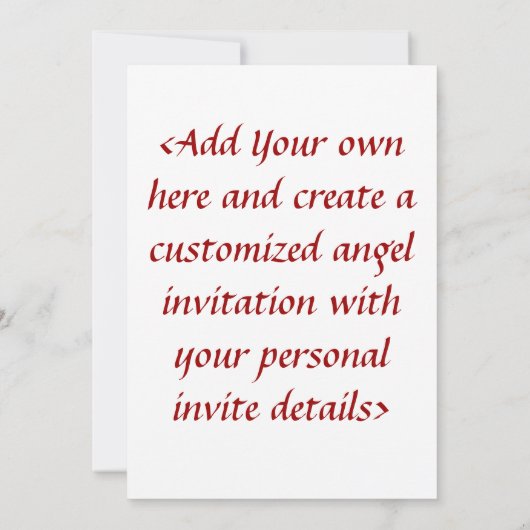 Red Guardian Angel Art Custom Einladung oder Einla (Rückseite)