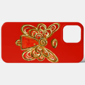 Red Guardian Angel Art Custom iPhone Case (Rückseite (Horizontal))