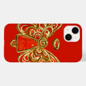 Red Guardian Angel Art Custom iPhone Case (Rückseite (Horizontal))