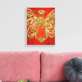 Red Guardian Angel Art Wrapped Canvas Malerei Leinwanddruck (Insitu (Wohnzimmer))