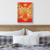 Red Guardian Angel Art Wrapped Canvas Malerei Leinwanddruck (Insitu (Schlafzimmer))