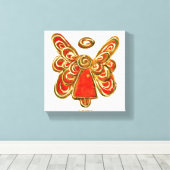 Red Guardian Angel Art Wrapped Canvas Malerei Leinwanddruck (Insitu (Holzboden))