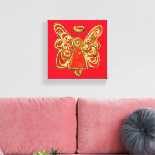 Red Guardian Angel Art Wrapped Canvas Malerei Leinwanddruck (Insitu (Wohnzimmer))