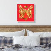 Red Guardian Angel Art Wrapped Canvas Malerei Leinwanddruck (Insitu (Schlafzimmer))