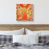 Red Guardian Angel Art Wrapped Canvas Malerei Leinwanddruck (Insitu (Schlafzimmer))