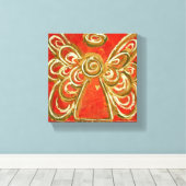 Red Guardian Angel Art Wrapped Canvas Malerei Leinwanddruck (Insitu (Holzboden))