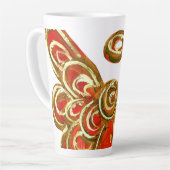 Red Guardian Angel Christmas Latte Coffee Tasse Cu (Linke Ecke)