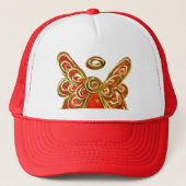 Red Guardian Angel Custom Art Hat oder Cap Truckerkappe (Vorderseite)