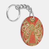 Red Guardian Angel Custom Schlüsselanhänger (Vorderseite links)