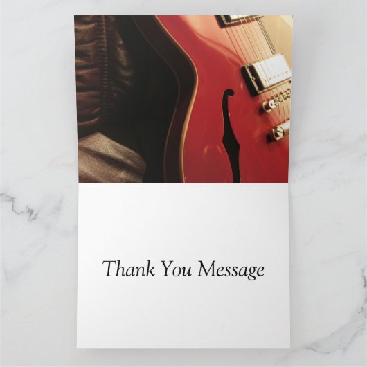 Red Guitar Better Dankeskarte (Innenseite)