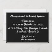 Red Guitar Celebration of Life Einladung (Rückseite)