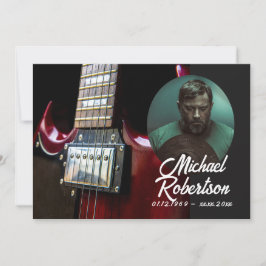 Red Guitar Celebration of Life Einladung