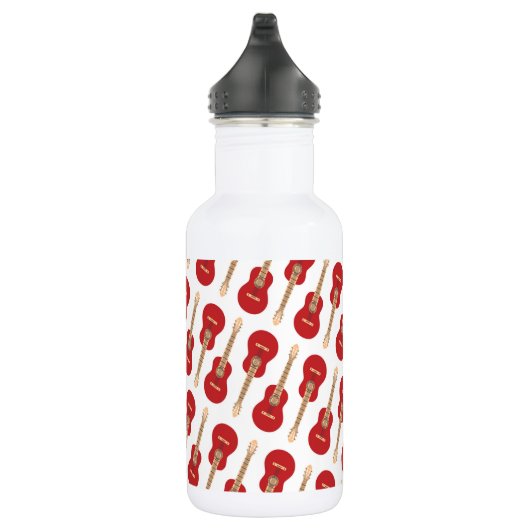 Red Guitar Pattern Edelstahlflasche (Rechts)