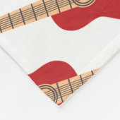 Red Guitar Pattern Fleecedecke (Ecke)