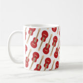 Red Guitar Pattern Kaffeetasse (Links)