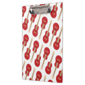 Red Guitar Pattern Klemmbrett (Links)