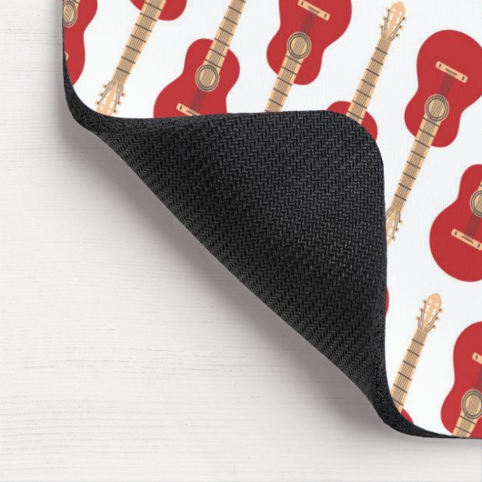 Red Guitar Pattern Mousepad (Ecke)