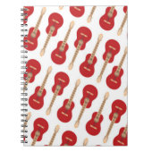 Red Guitar Pattern Notizblock (Vorderseite)