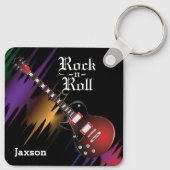 Red Guitar - Personalisieren Schlüsselanhänger (Rückseite)