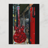 Red Guitar Postkarte (Vorderseite)