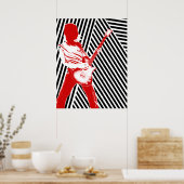 Red Guitarist Poster (Küche)