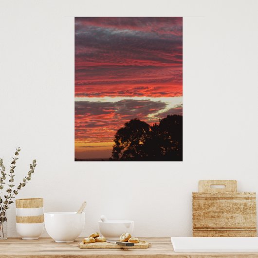 Red Gully Skies Poster (Küche)
