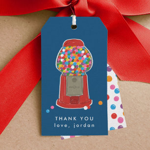 Red Gumball Machine Bonbons Kaugummi Danke Geschenkanhänger