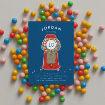 Red Gumball Machine Bonbons Kaugummi Geburtstag