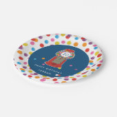 Red Gumball Machine Bonbons Kaugummi Geburtstag Pappteller (Schrägansicht)