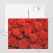 Red Gumdrop Hearts Postkarte (Vorne/Hinten)