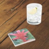 Red Guzmania Bromeliad Floral Steinuntersetzer