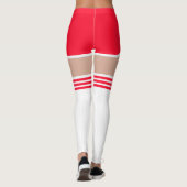 Red Gym Shorts Tube Socks Kostüme Leggings (Rückseite)