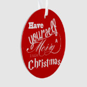 Red haben sich ein fröhliches kleines Weihnachtsfe Ornament (Vorderseite)