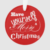 Red haben sich ein fröhliches kleines Weihnachtsfe Ornament (Vorderseite)