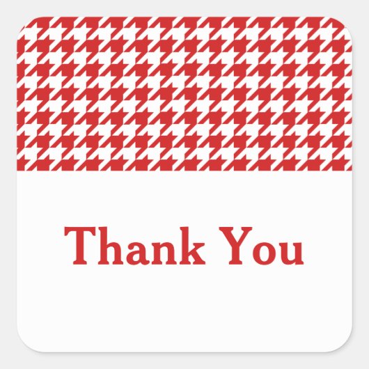 Red Hahnentrittmuster Danke, Stickers (Vorderseite)