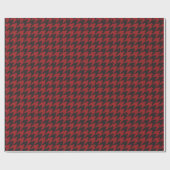 Red Hahnentrittmuster Textile Muster Geschenkpapier (Flach)
