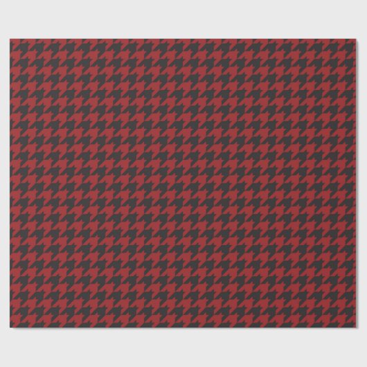 Red Hahnentrittmuster Textile Muster Geschenkpapier (Flach)