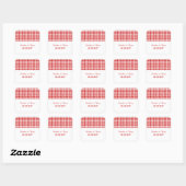 Red Hahnentrittmuster Wedding Stickers (Blatt)