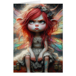 Red Hair Attitude Fairy Jedes Anlasses Gruß