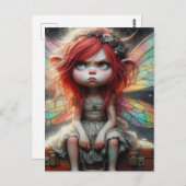 Red Hair Attitude Fairy Postkarte (Vorne/Hinten)